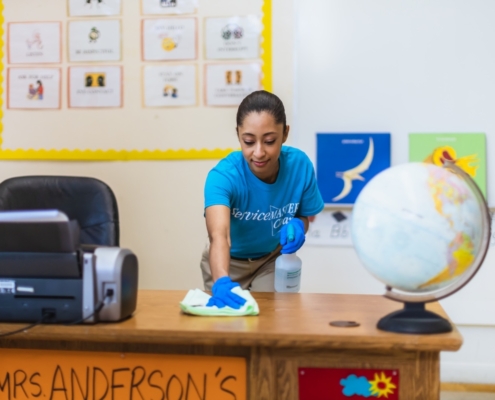 school cleaned by SM Leicester