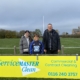 richard stood with ServiceMaster board Syson Rugby Club Leicester
