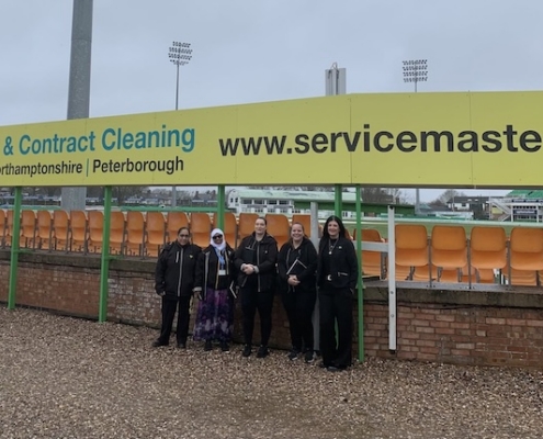 ServiceMaster branding and sponsorship at Leicester County Cricket Club